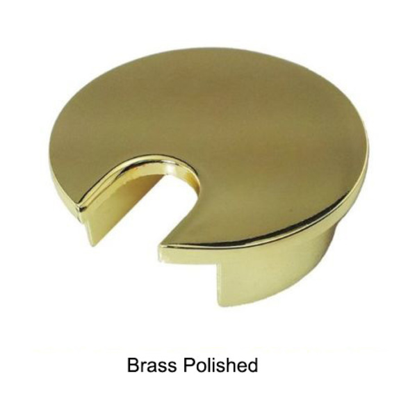 Electriduct Metal 1.57" Desk Grommet- Brass Polished- Larger Opening GR-MET-157-B-BP